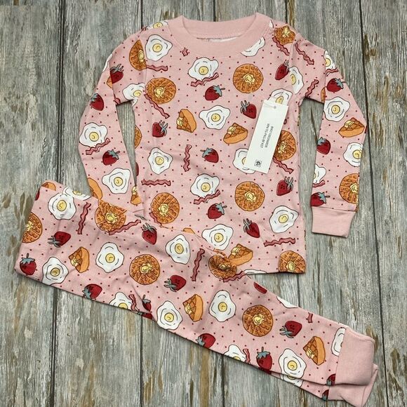 Baby Girl Cotton Long Sleeve Tight Fit Pajamas 2-Piece Set Size 12M - Picture 2 of 6